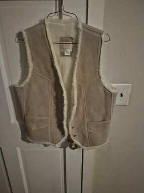 Cheyenne Leather Shearling Vest - Cream Suede Look